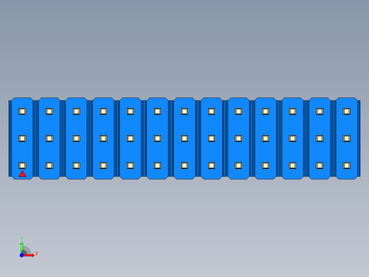 彩色公头100mil（2.54mm）系列-DS1021_blue_3x13p_100mil_Type1_rev1.0前视缩略图
