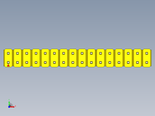 彩色公头100mil（2.54mm）系列-DS1021_yellow_2x16p_100mil_Type5_rev1.0前视缩略图