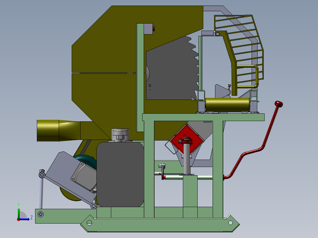 木制品机器设备左视图