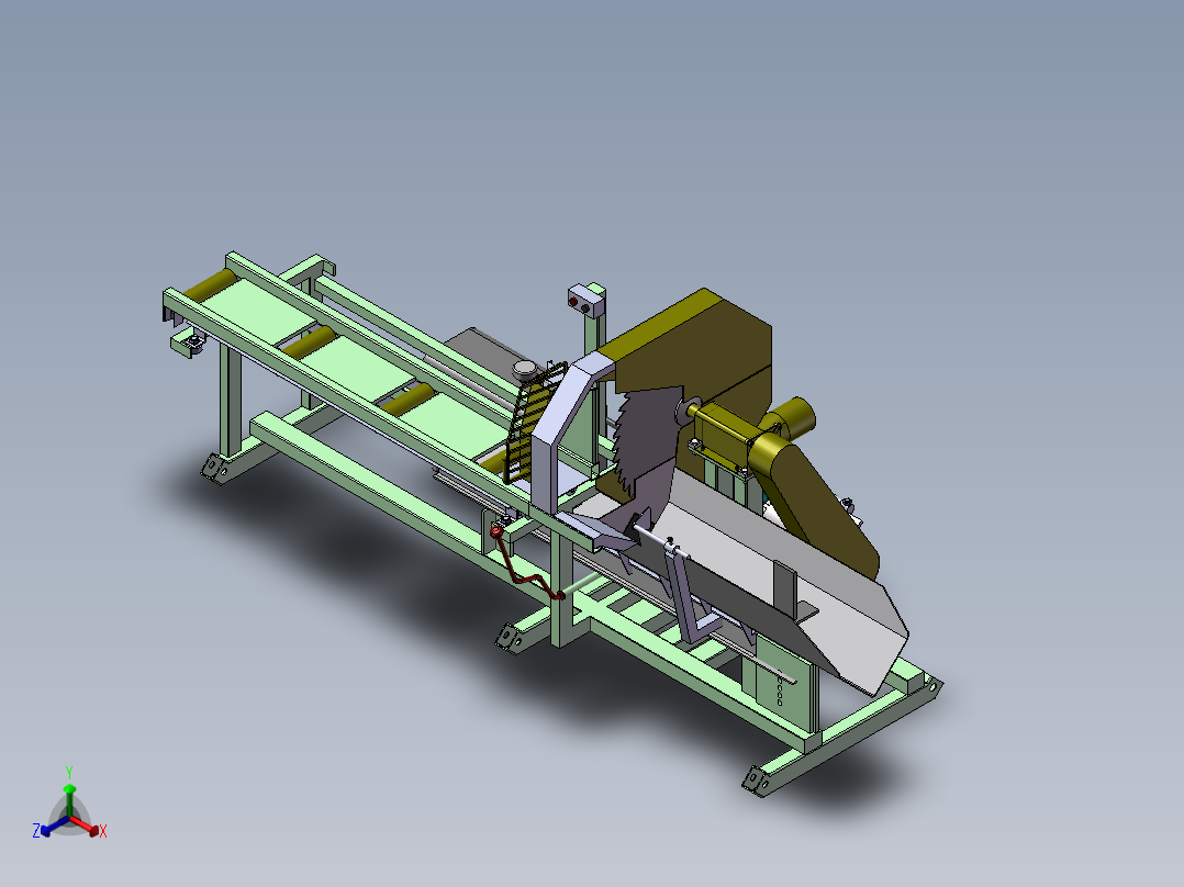 木制品机器设备正等轴测图