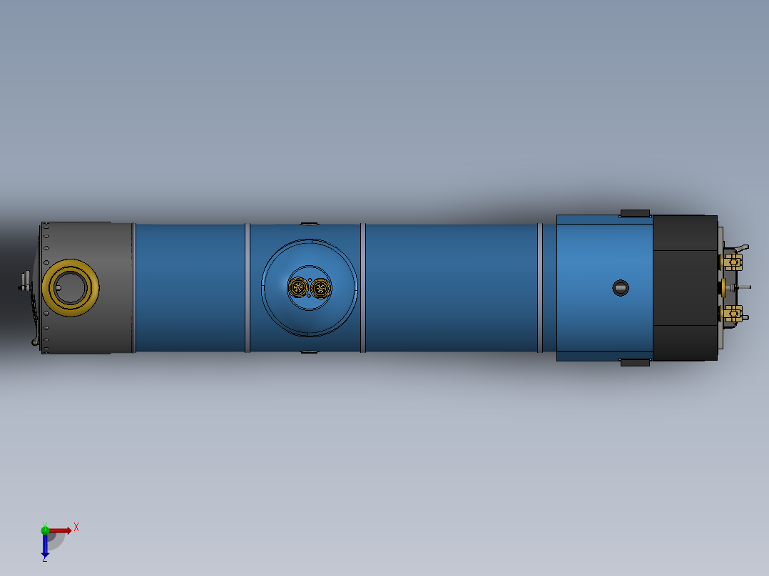 坦克机车锅炉组件俯视图