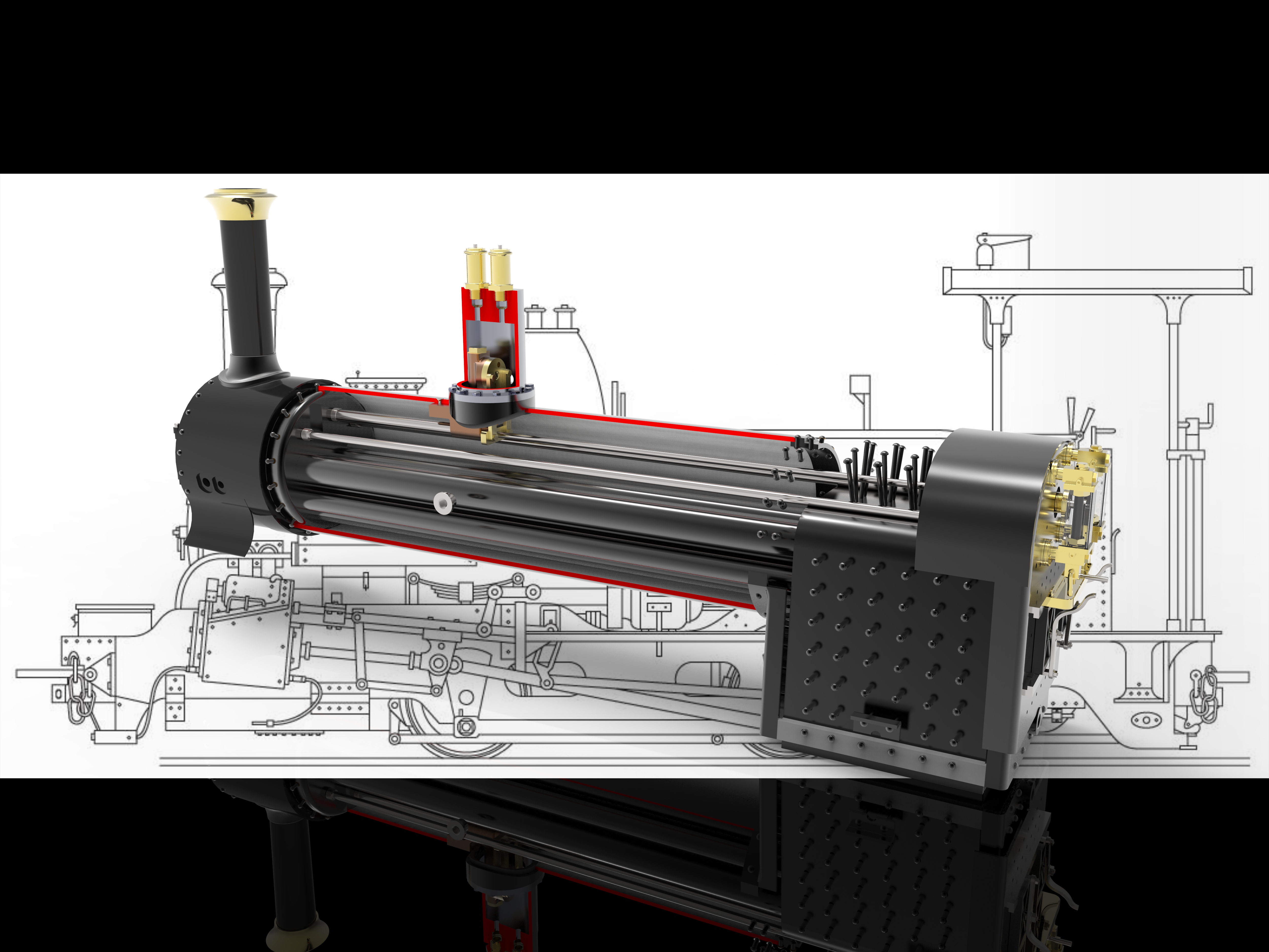 坦克机车锅炉组件