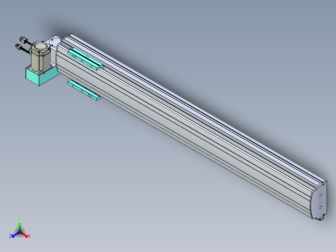 威洛博VBF同步带传动一般环境VBF14-L45-S950-BLU-ZP40-C3正等轴测图
