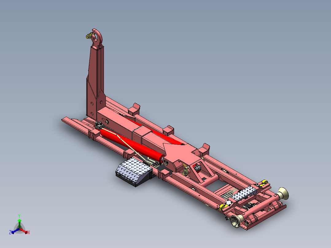 14吨拉臂总成SW三维图==916854==280正等轴测图
