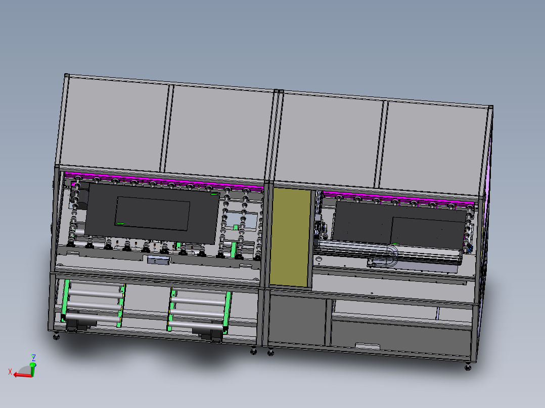 47寸panel移载设备3D数模图纸 Solidworks18设计 附STEP