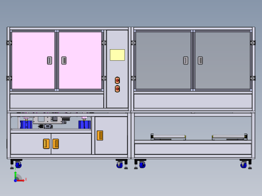 47寸panel移载设备3D数模图纸 Solidworks18设计 附STEP前视缩略图