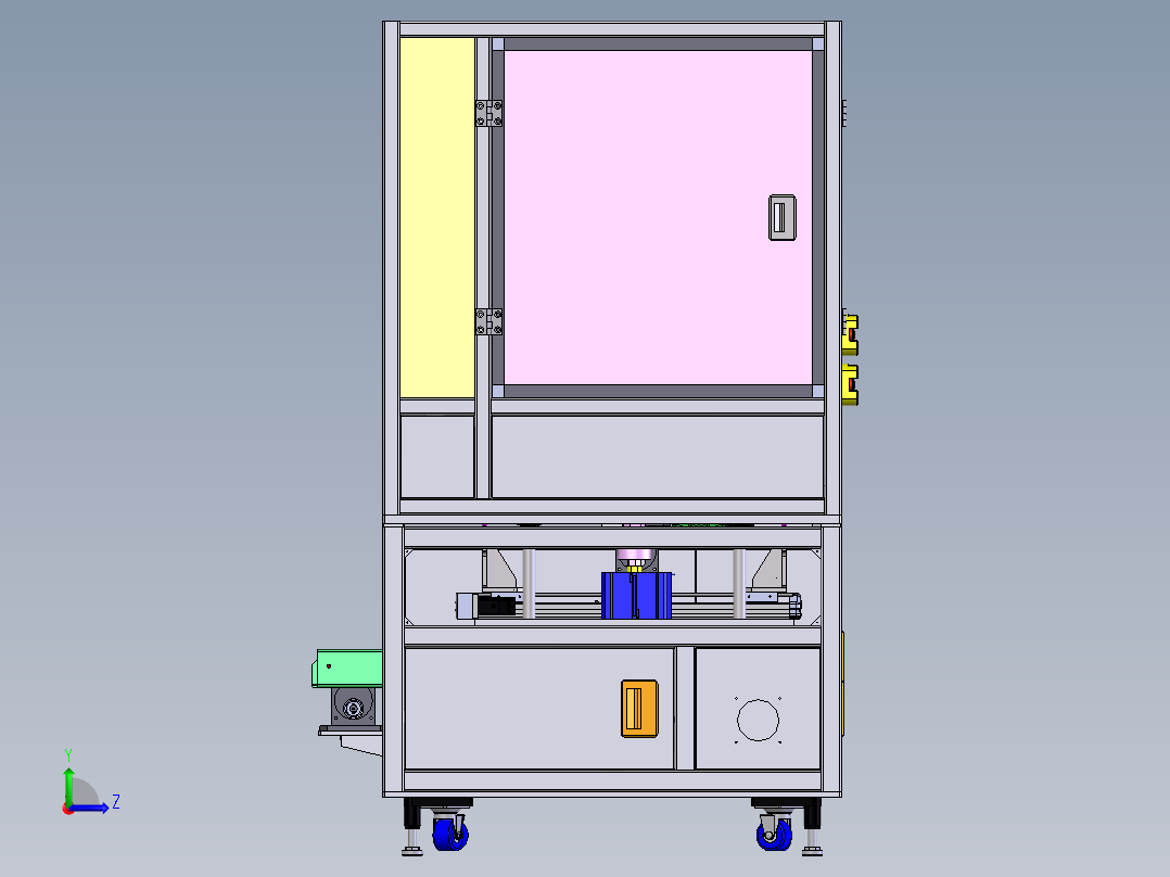 47寸panel移载设备3D数模图纸 Solidworks18设计 附STEP左视图