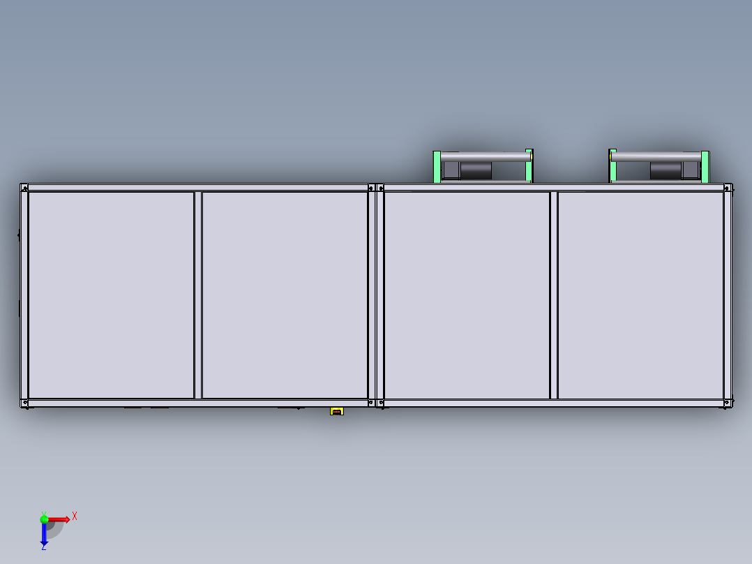47寸panel移载设备3D数模图纸 Solidworks18设计 附STEP俯视图