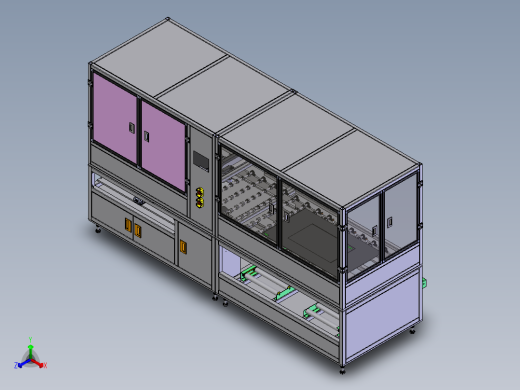 47寸panel移载设备3D数模图纸 Solidworks18设计 附STEP正等轴测缩略图