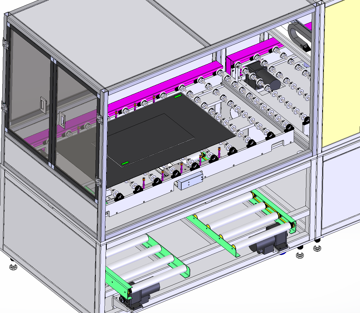 47寸panel移载设备3D数模图纸 Solidworks18设计 附STEP