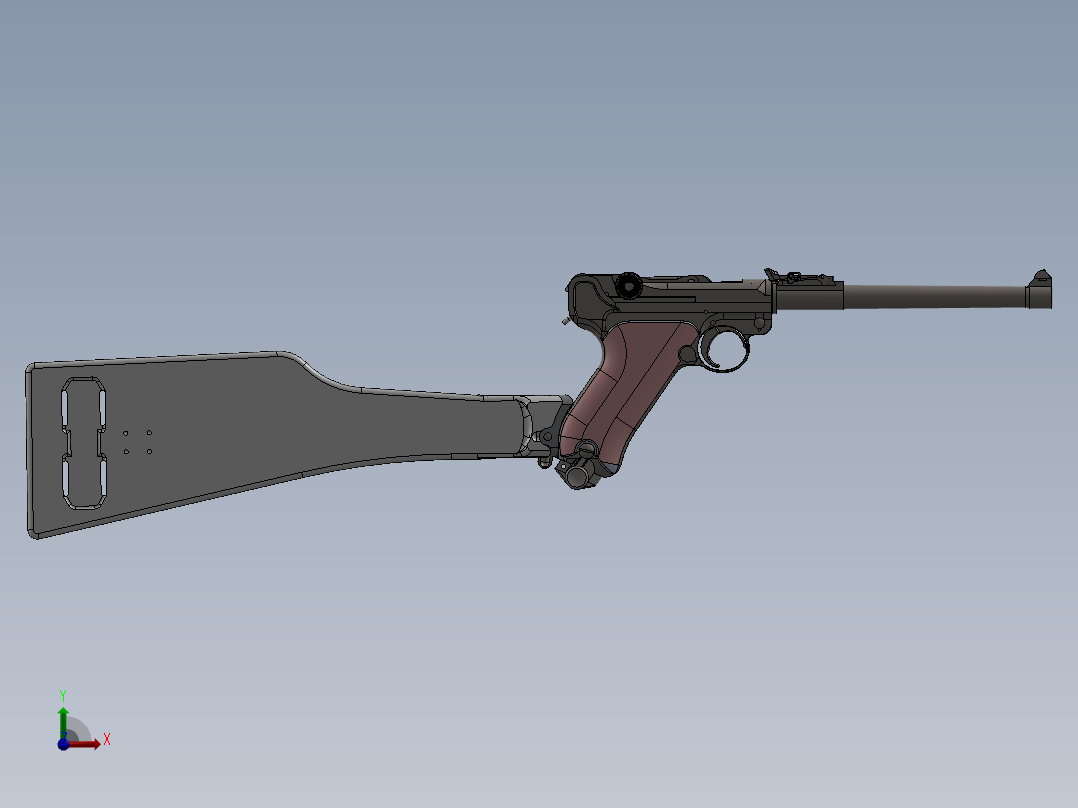 炮兵鲁格步枪前视图