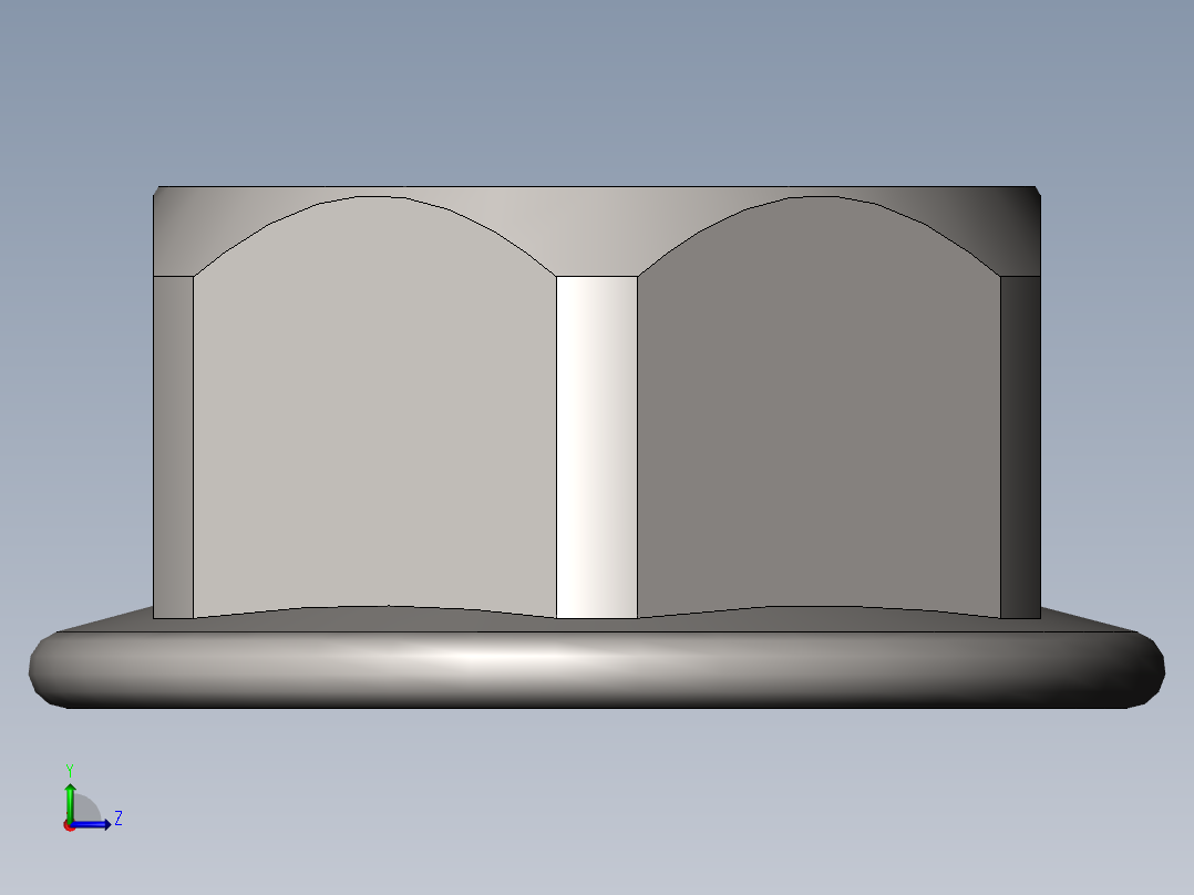法兰锁紧螺母M4-M20左视图