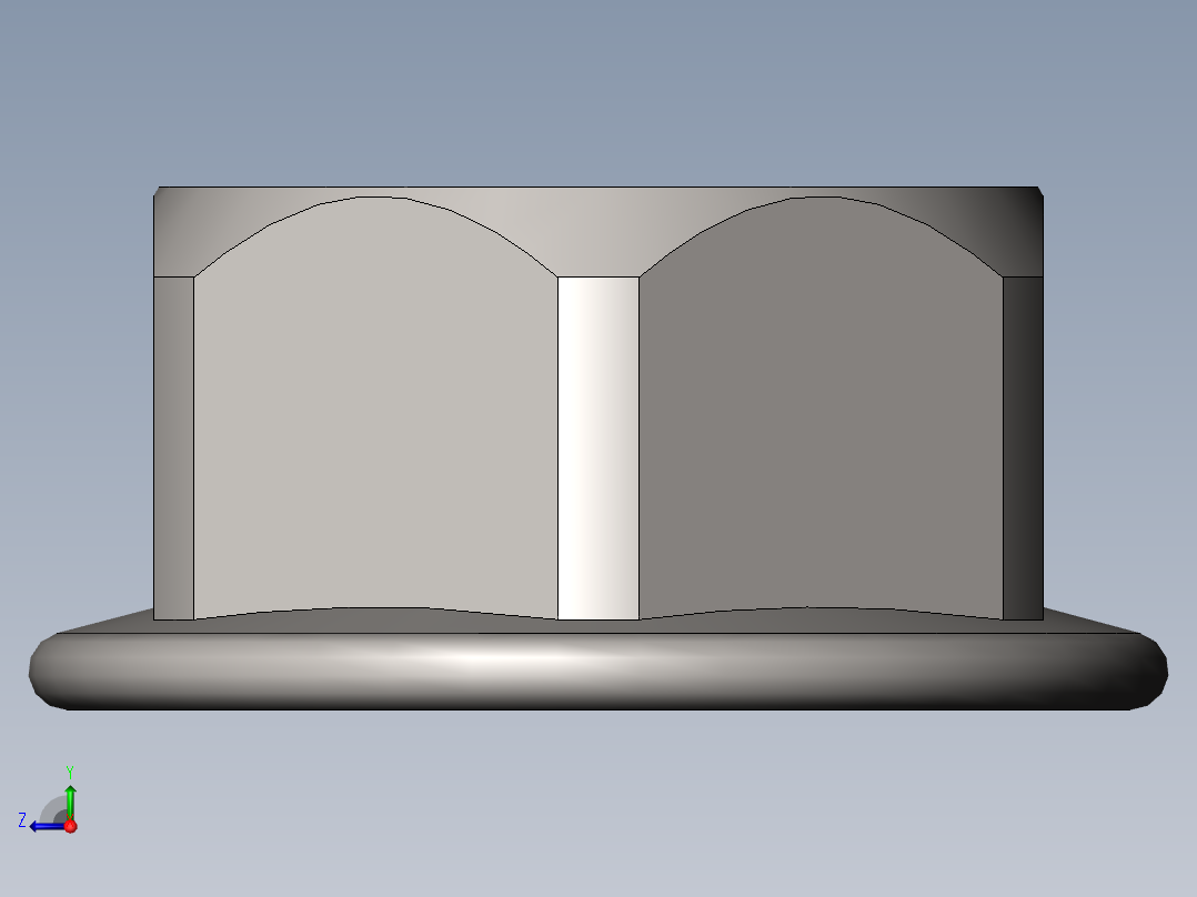 法兰锁紧螺母M4-M20右视图