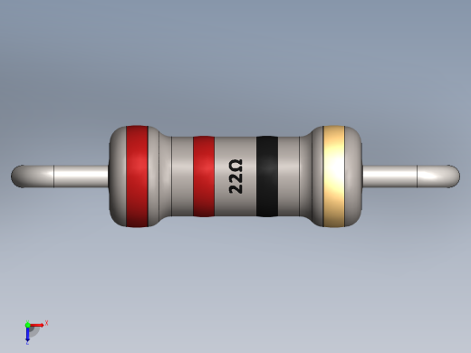 电容器 二极管 电阻器-Resistor 22 Ohm俯视缩略图