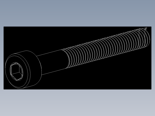 M3 x 0.5mm Thread 25mm LONG SOCKET HEAD CAP SCREW.DWG