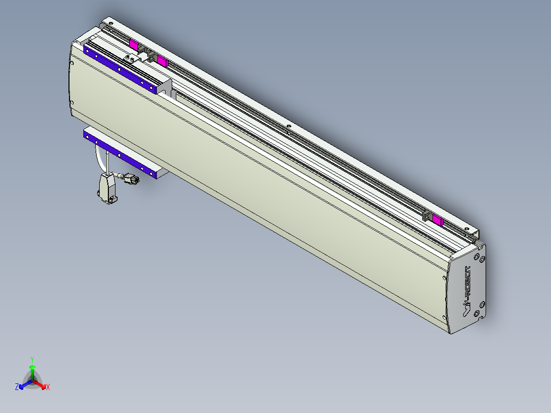 威洛博VL系列直线电机模组-VL14S2-S600主视图