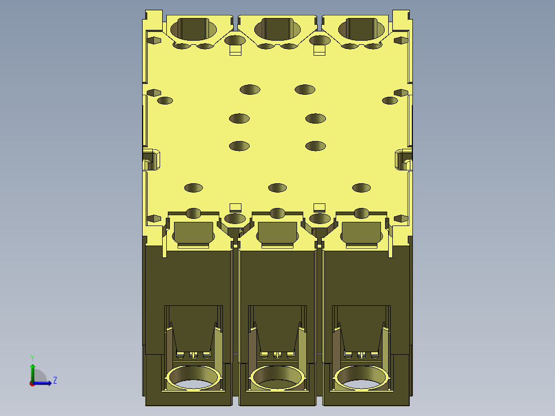 直流空开mb30-400-3p左视图