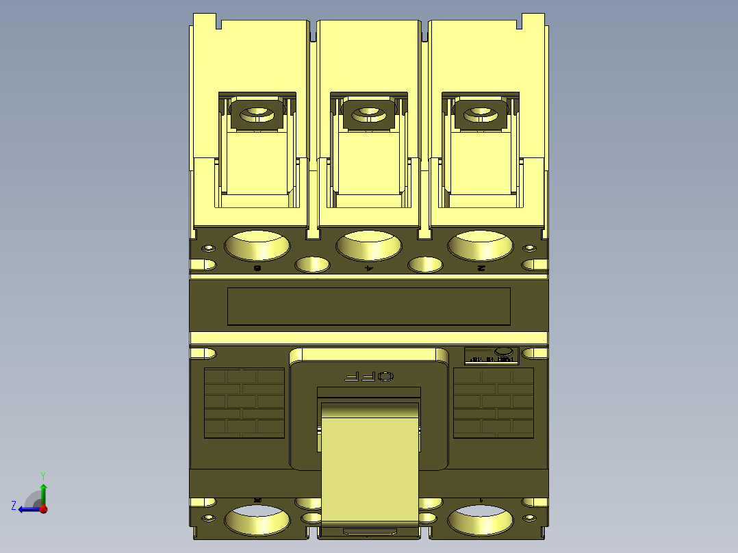 直流空开mb30-400-3p右视图