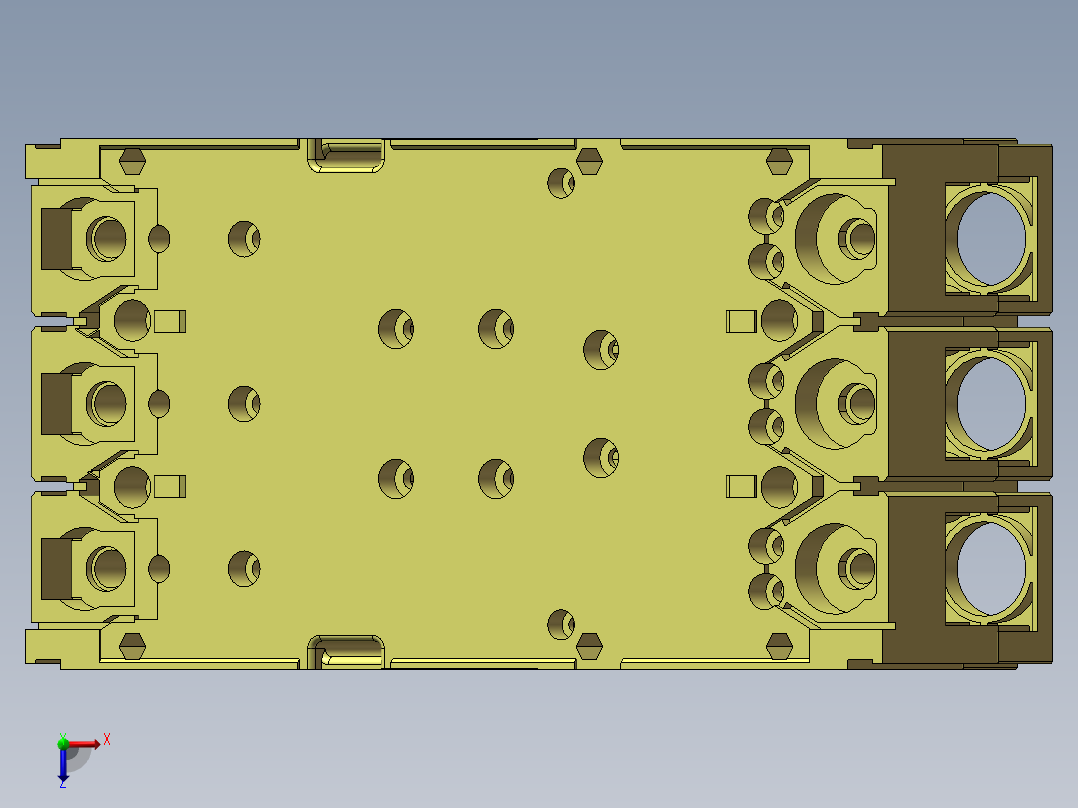 直流空开mb30-400-3p俯视图