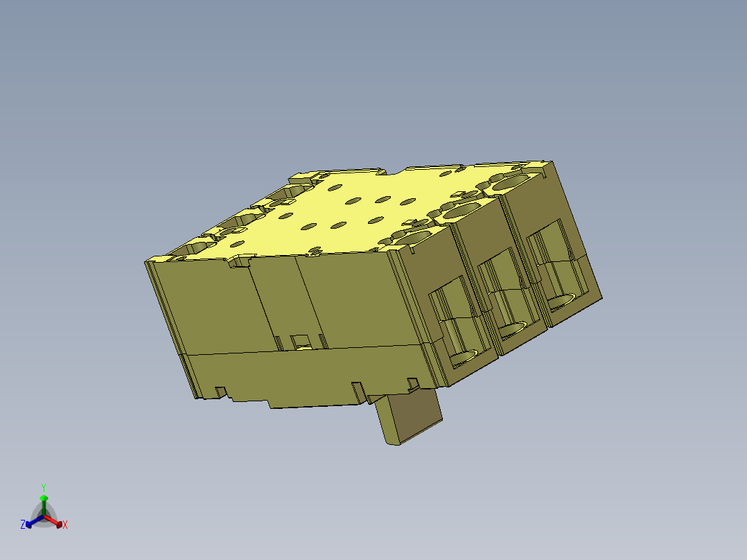 直流空开mb30-400-3p正等轴测图