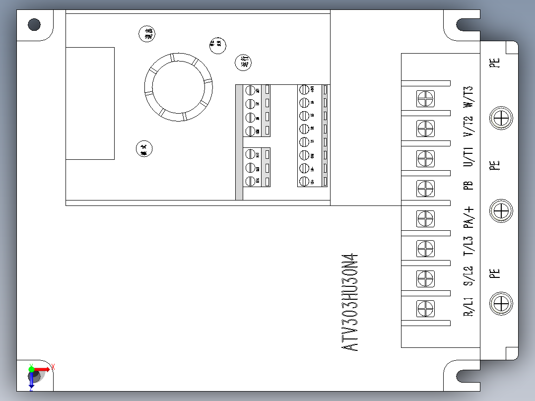施耐德电气 ATV303HU30N4俯视图