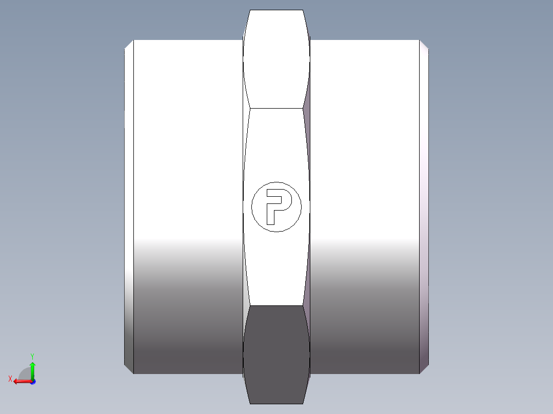 直通接头-G、1C-45后视图