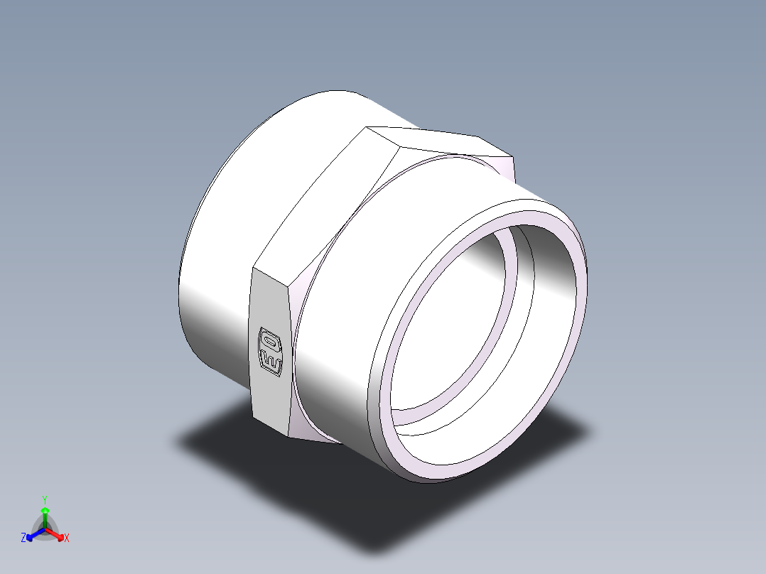 直通接头-G、1C-45正等轴测图