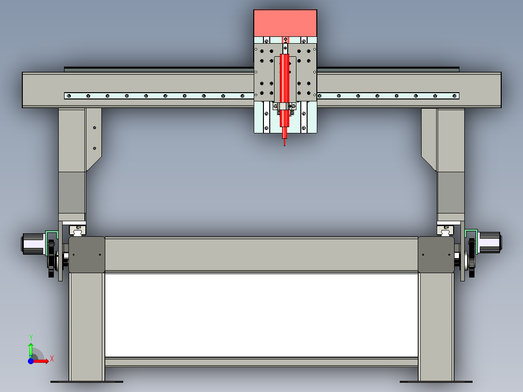 数控激光切割专机设计前视图
