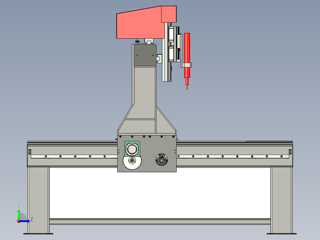 数控激光切割专机设计左视图