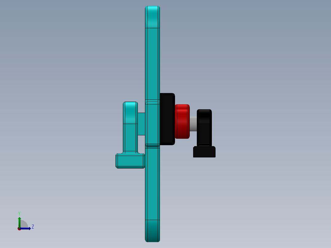 曲柄滑块左视图