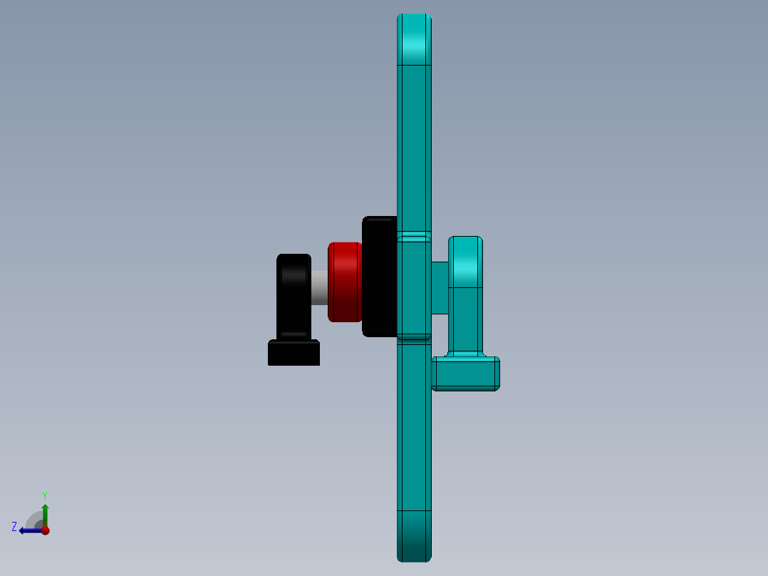 曲柄滑块右视图