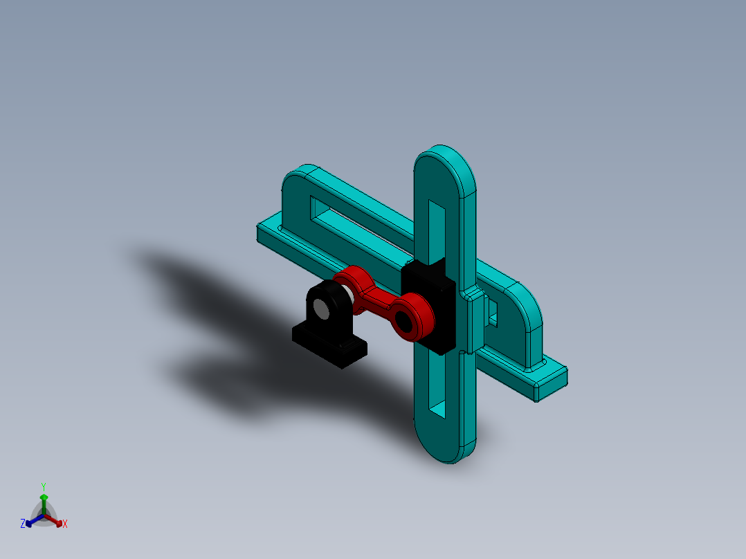 曲柄滑块正等轴测图