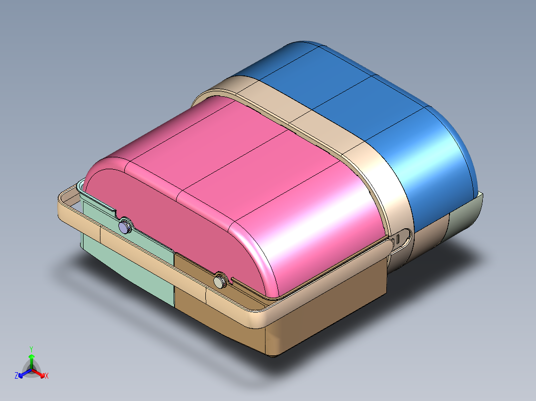 精美化妆品盒正等轴测图