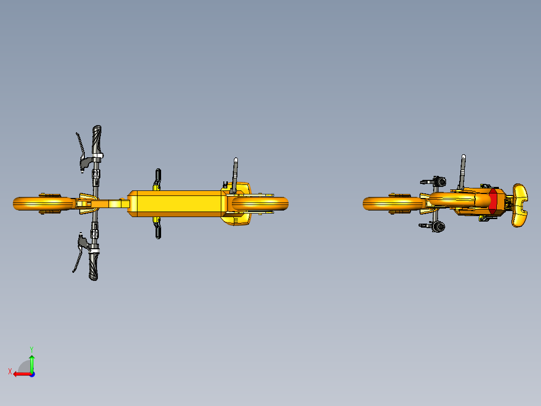 小型折叠车后视图