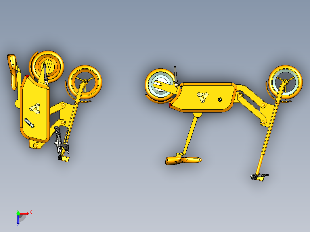 小型折叠车俯视图