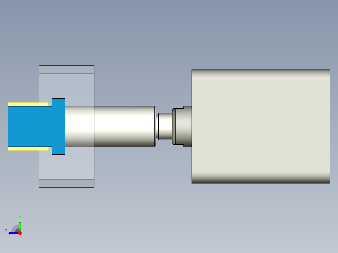 对中夹钳右视图