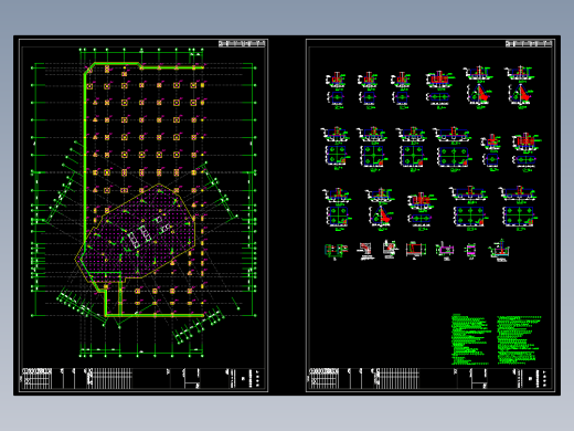 汽车酒店基础结构图（桩筏基础）MF10