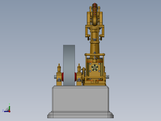 蒸汽机balancier-steam-engine-1833-模型格式为 sw stp igs右视缩略图