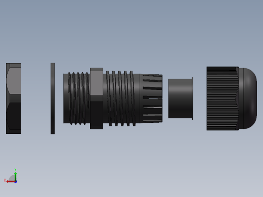M18x1.5增安防爆尼龙电缆接头后视缩略图
