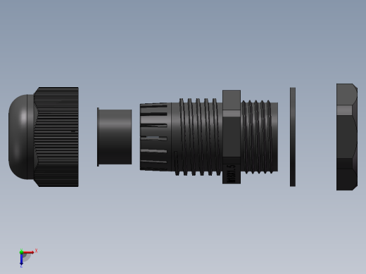 M18x1.5增安防爆尼龙电缆接头俯视缩略图