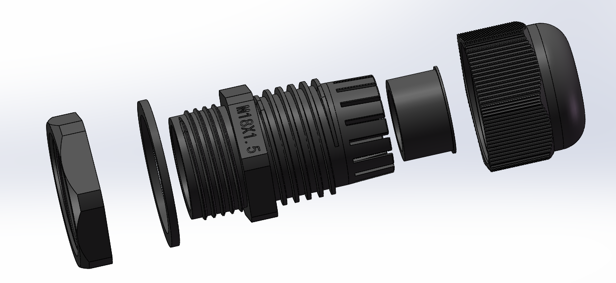 M18x1.5增安防爆尼龙电缆接头