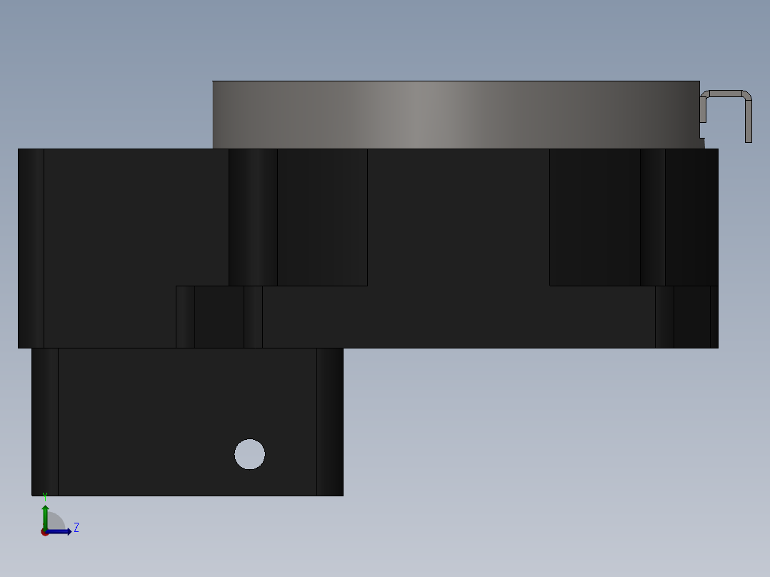 MD100-8-SV中空旋转台左视图