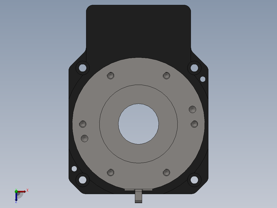 MD100-8-SV中空旋转台俯视图