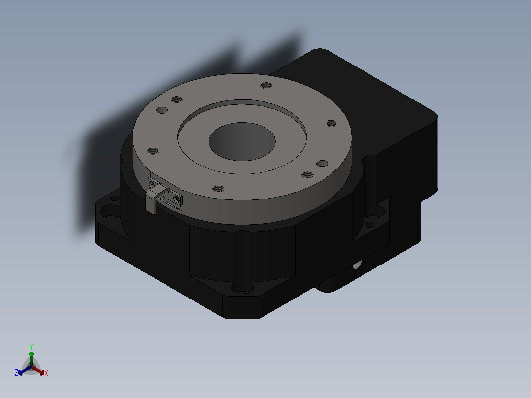 MD100-8-SV中空旋转台正等轴测图
