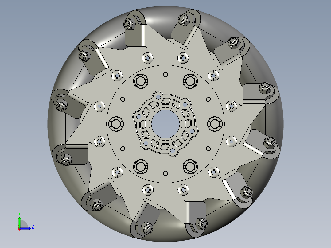 麦克纳姆轮左视图