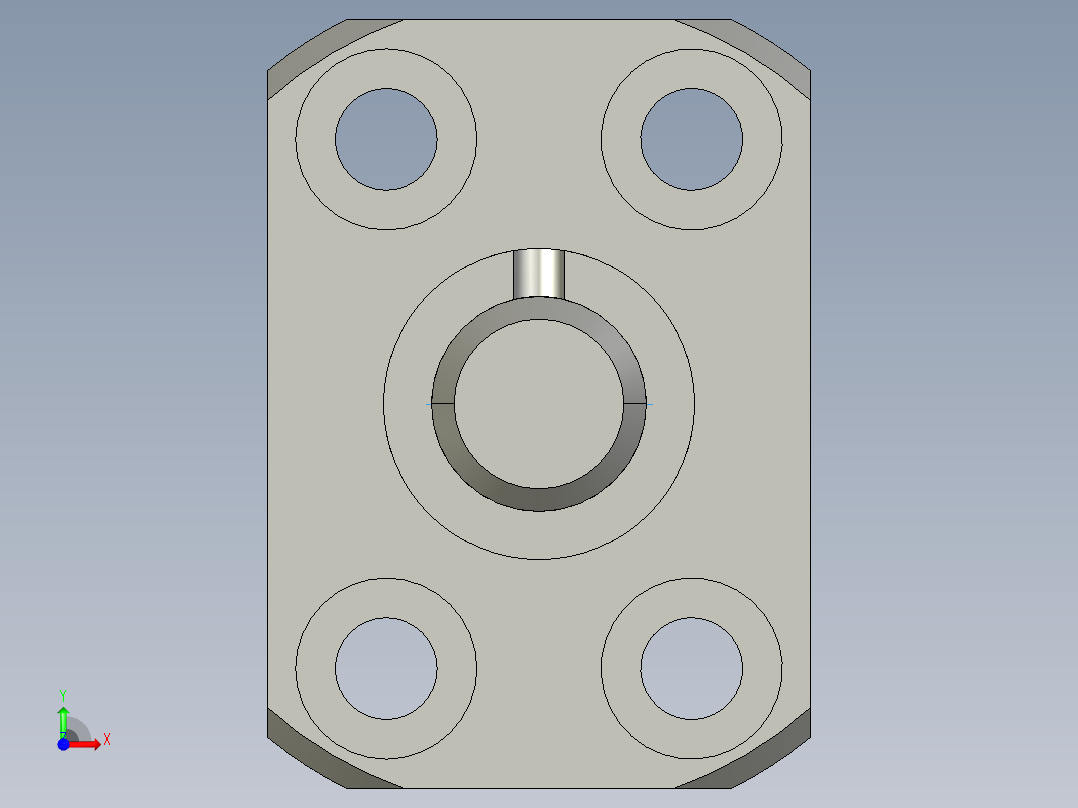 JF1002_5-4滚珠丝杆3D模型前视图