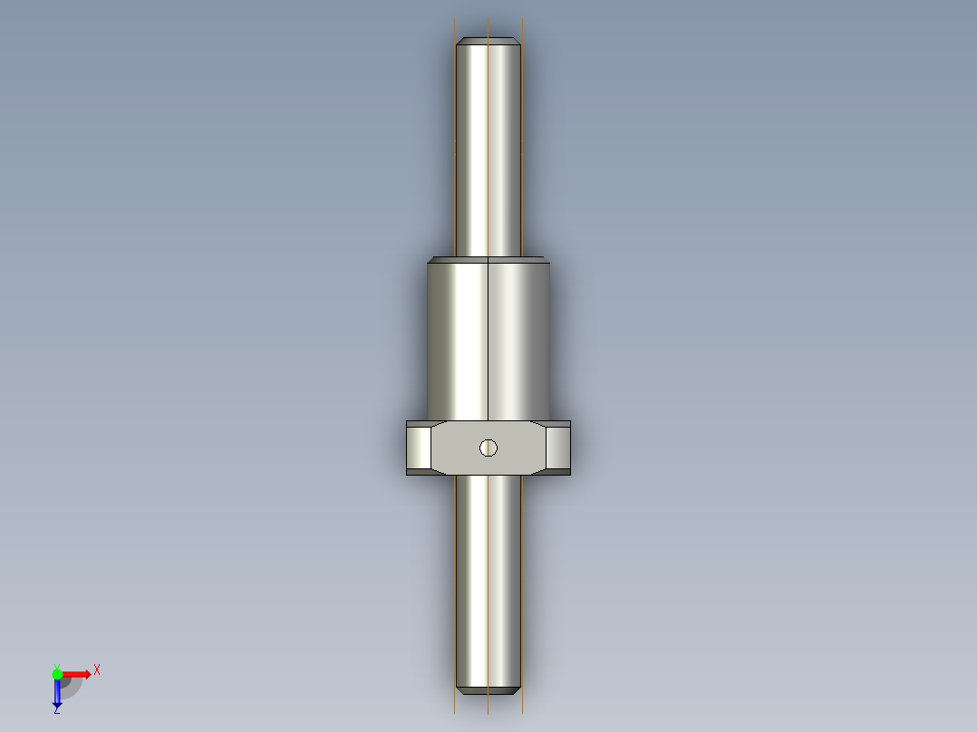 JF1002_5-4滚珠丝杆3D模型俯视图
