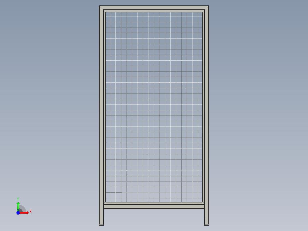 2x1米方形围栏焊接前视图
