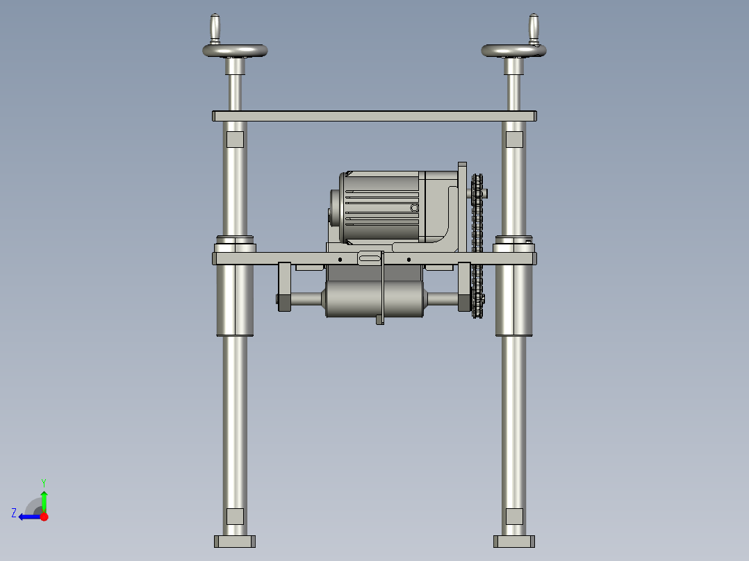RS-滚胶机面部滚胶机构链轮链条右视图