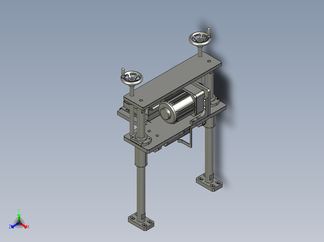 RS-滚胶机面部滚胶机构链轮链条正等轴测图